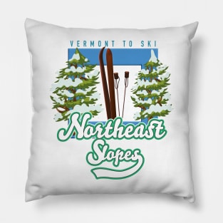 Northeast Slopes Vermont Ski logo Pillow