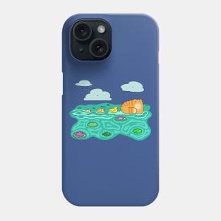 Mama Cat and her Ducklings Phone Case