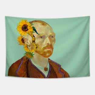 Surreal Symphony: Van Gogh's Sunflowers from a Severed Ear Tapestry