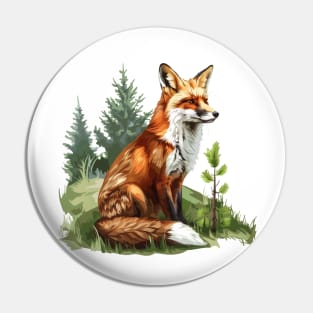 Fox Lovers Pin