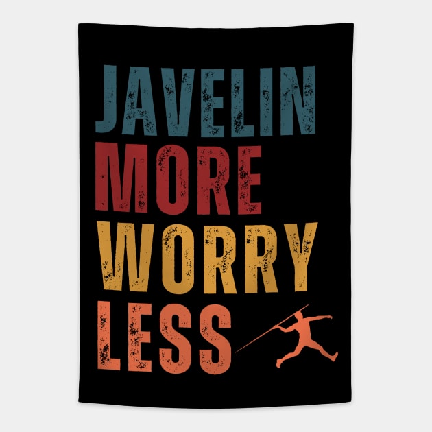 Javelin More Worry Less Tapestry by footballomatic