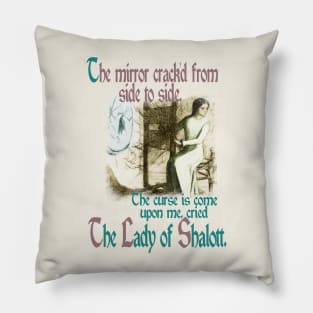 The Mirror Cracked - The Lady Of Shalott Pillow