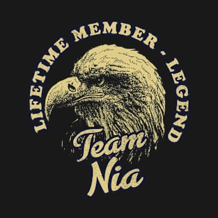 Nia Name - Lifetime Member Legend - Eagle T-Shirt