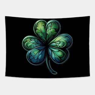 St. Patrick's Day Shamrock - Lucky Swirls Tapestry