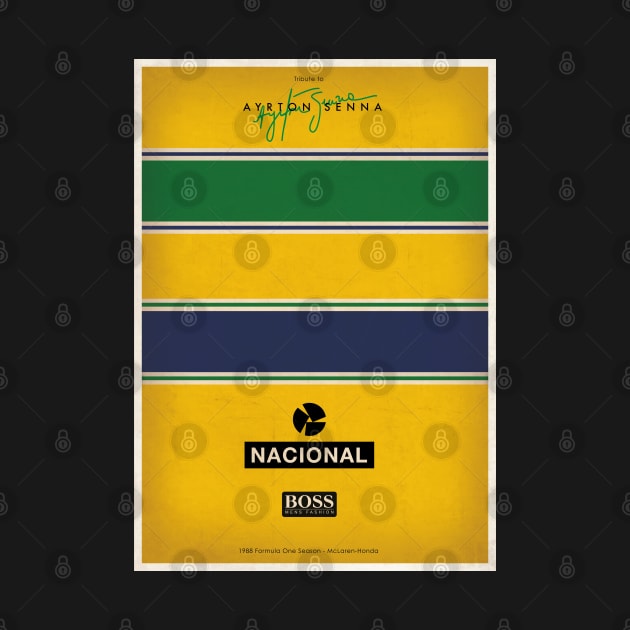 Ayrton Senna Formula 1 Helmet Tribute by funkymonkeytees