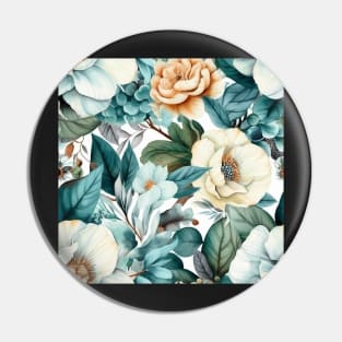 Detailed Water Color Flower Pattern Pin