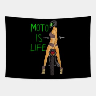 MOTO IS LIFE Tapestry