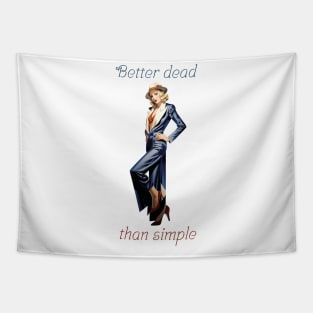 Better dead than simple girl retro vintage Tapestry