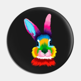 Cute Little Bunny - Colorful Rabbit Portrait Photography Pin