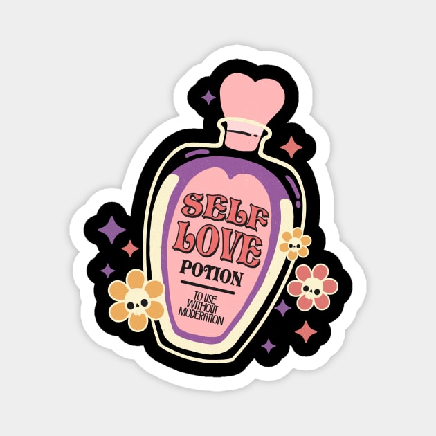 Self Love Potion Self Care Halloween Costume Magnet by Teewyld