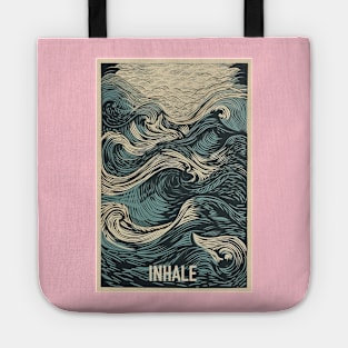 Inhale Waves Meditation Yoga Tote