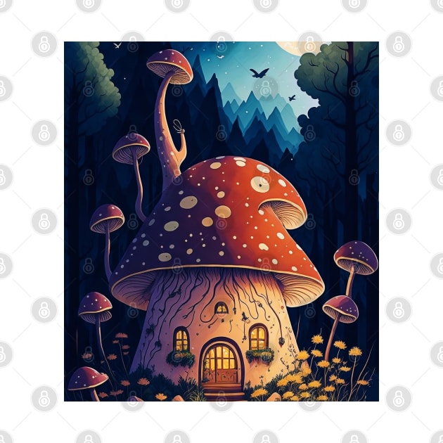 Big Mushroom House by masterpiecesai