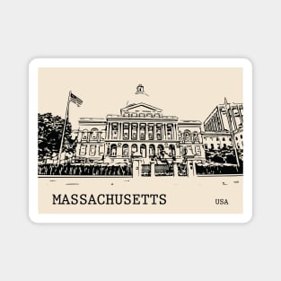 Massachusetts State USA Magnet