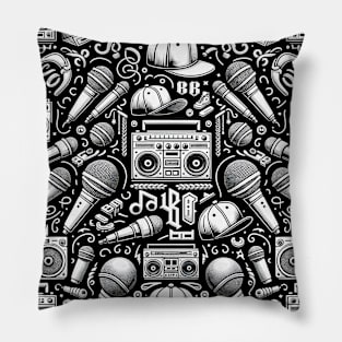 Boombox Chronicles: Rhythm & Rhymes Pillow