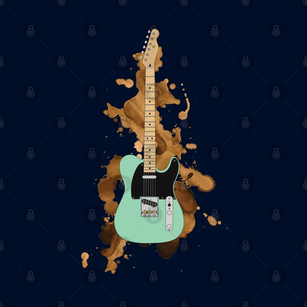 T-Style Electric Guitar Maple Surf Green Color by nightsworthy
