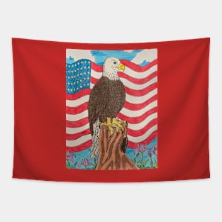 American Eagle with Flag Tapestry