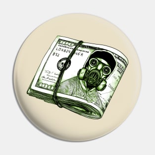 Gas Mask Dollar Pin