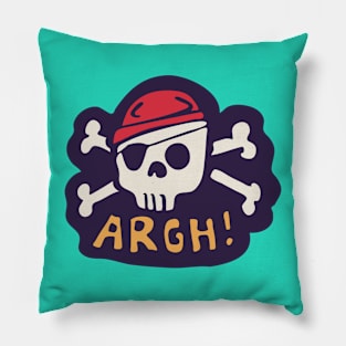 Pirate Skull Head ARGH! Pillow