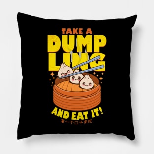 Funny Cute Kawaii Dimsum Chinese Dumpling Cartoon Gift For Foodies Pillow