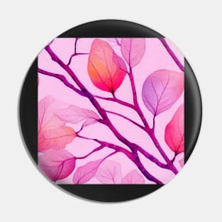 Pastel watercolor leaves pattern Pin