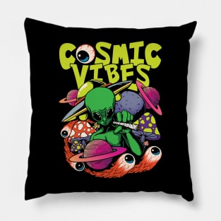 Alien Cosmic Vibes Pillow