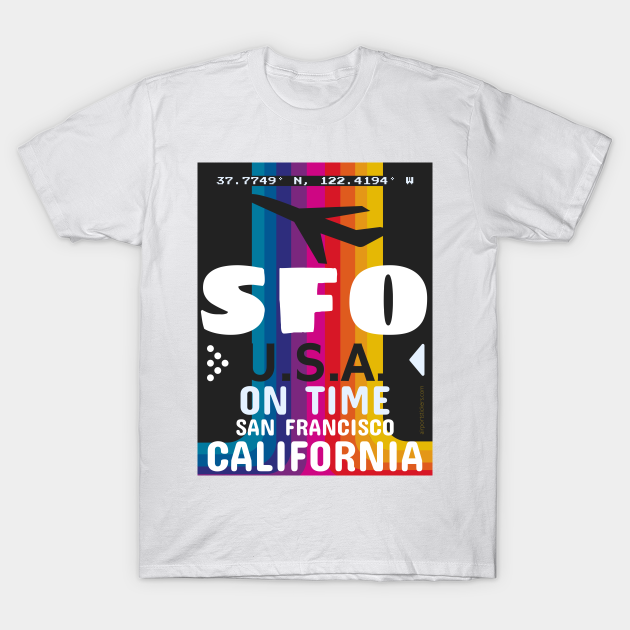 SFO airport disco hi-tech 28092021 - California Souvenir - T-Shirt