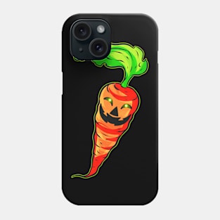 Evil Carrot With Jack O Lantern Face Costume Halloween Phone Case