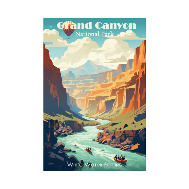 Grand Canyon National Park Travel Poster by GreenMary Design