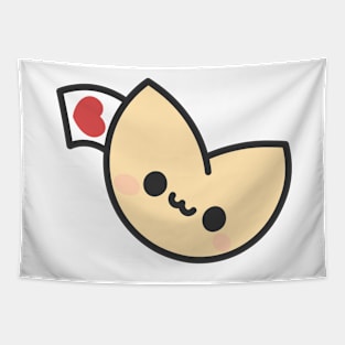 Kawaii love fortune cookie Tapestry