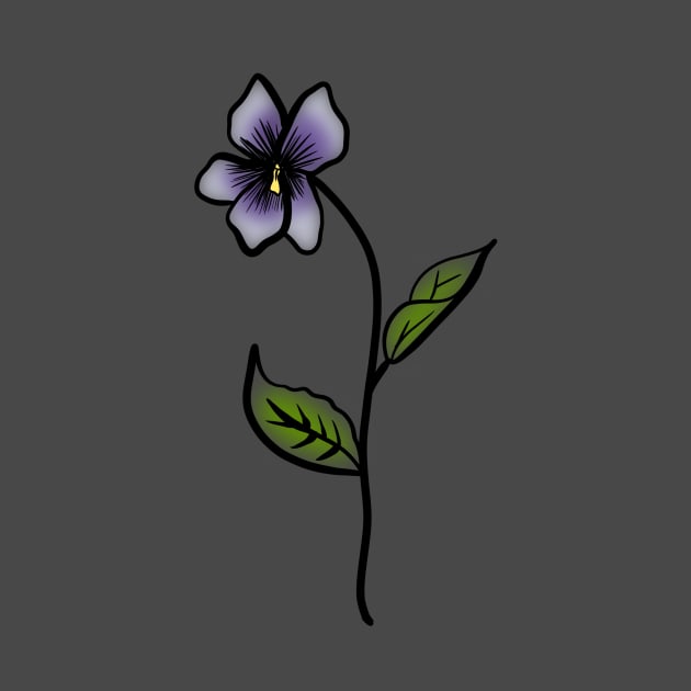 February birth flower: violet by JessCarrsArt