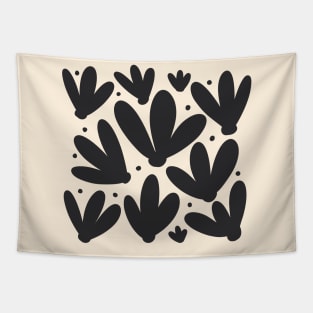 Abstract monochrome tulips Tapestry