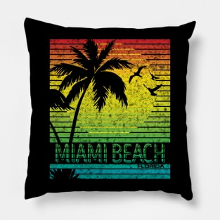 Miami Beach Florida' Cool Vacation Florida Pillow