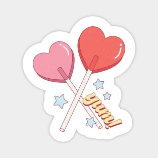 Valentine's Day Lollipop Design Magnet