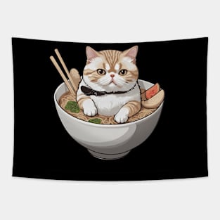 Cute Cat In A Bowl 17 Tapestry