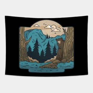 Bear in the Wilderness Tapestry