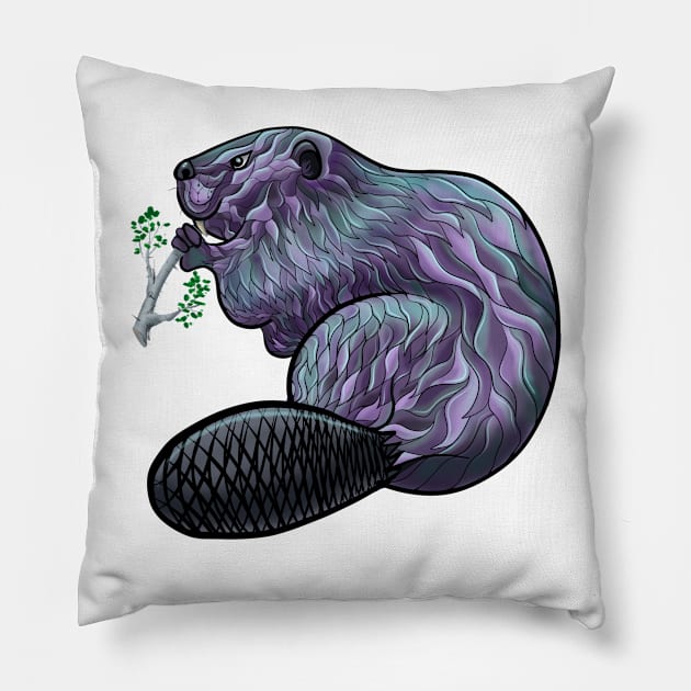 Beaver2 Pillow by Handie