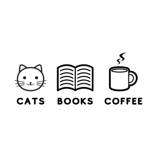 Cats Books And Coffee T-Shirt