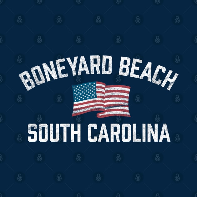 Boneyard Beach South Carolina Bulls Island SC USA Flag Vintage by TGKelly