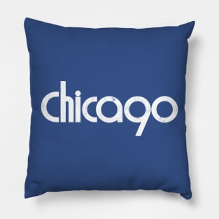 Chicago / Retro Style Typography Design Pillow