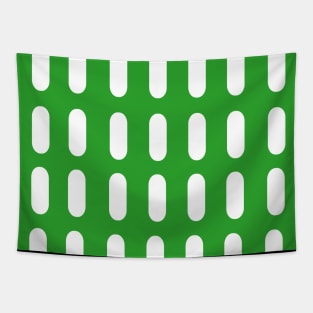 Rounded rectangles green dot pattern Tapestry