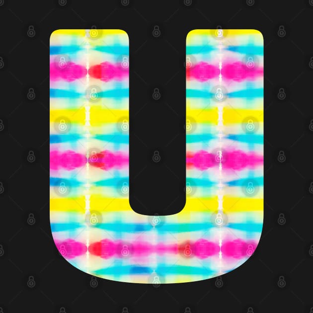 Tie Dye Alphabet U (Uppercase letter u), Letter U by maro_00