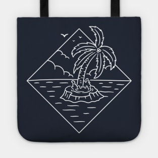 Coconut tree line art Tote