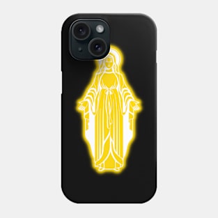 Gold Neon Virgin Mary Phone Case