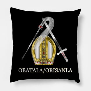 Orisha Obatala Papal Hat Silver Sword and Whisk Pillow