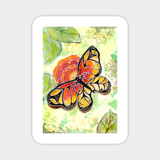 Butterfly and Flower Magnet