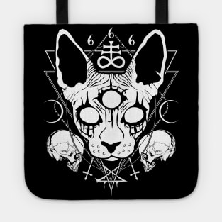 Black metal sphynx Tote