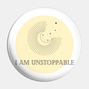 Affirmation Collection - I Am Unstoppable (Yellow) Pin