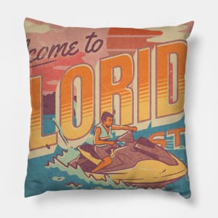 Welcome to Florida retro vintage Pillow