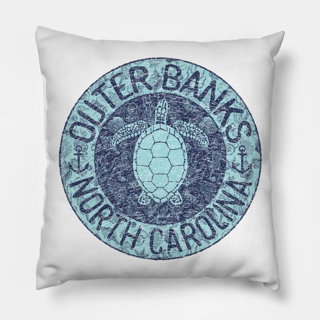 Outer Banks, North Carolina, Sea Turtle Pillow by jcombs