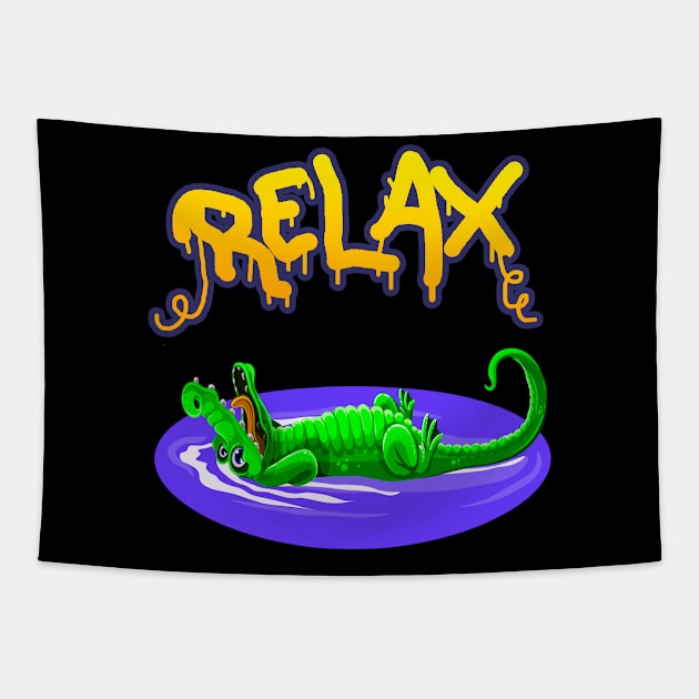 croco relax Tapestry by svksesmatamv